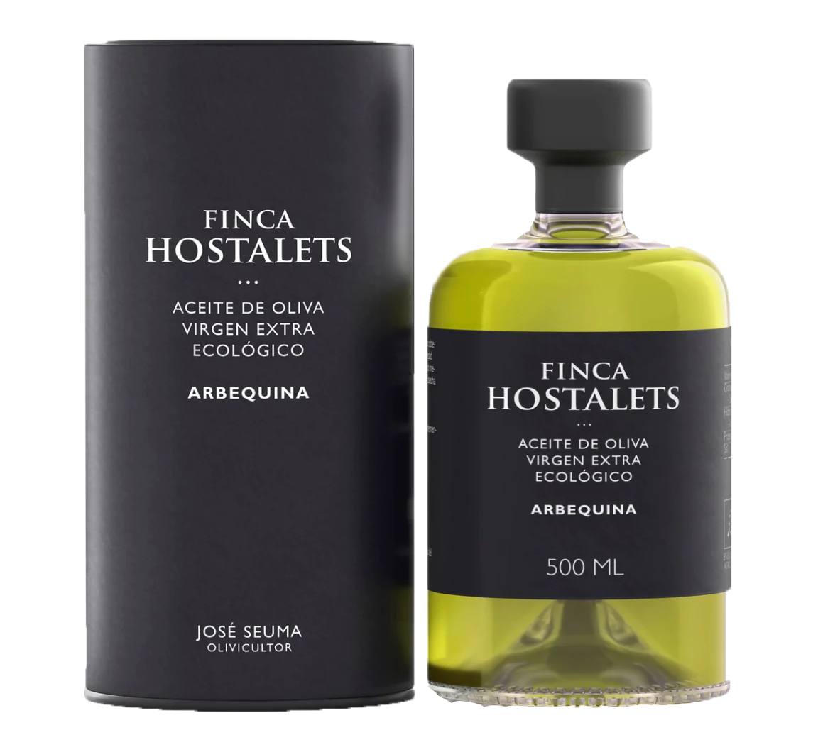Botella de aceite de oliva con etiqueta adhesiva personalizada